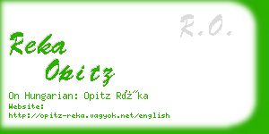 reka opitz business card